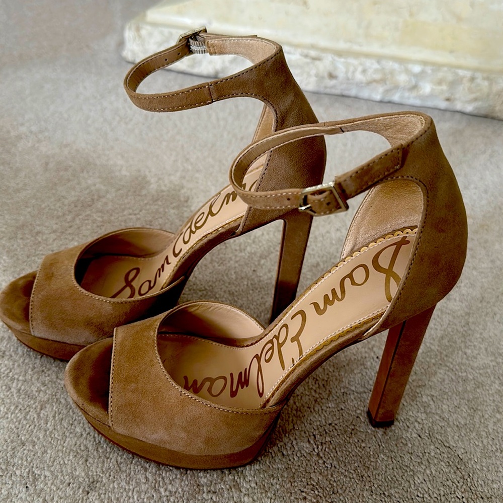 Sam Edelman platforms in Oatmeal Suede